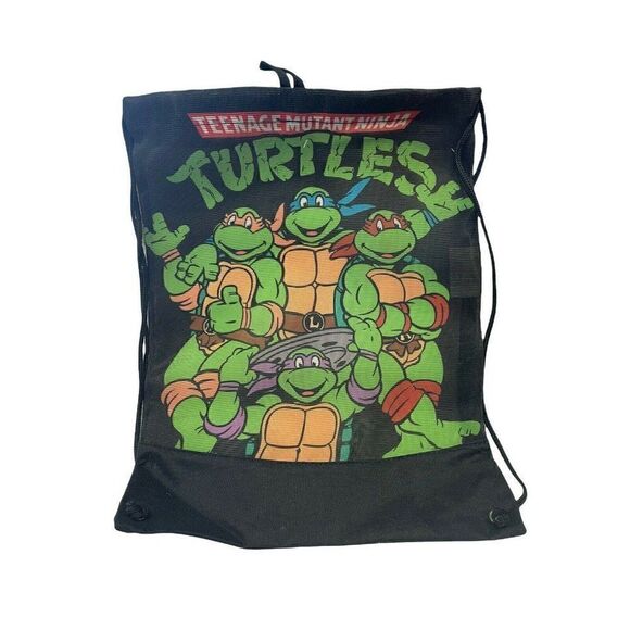 Teenage Mutant Ninja Turtles Mesh Cinch Drawstring Backpack Bag‎ - Picture 1 of 2